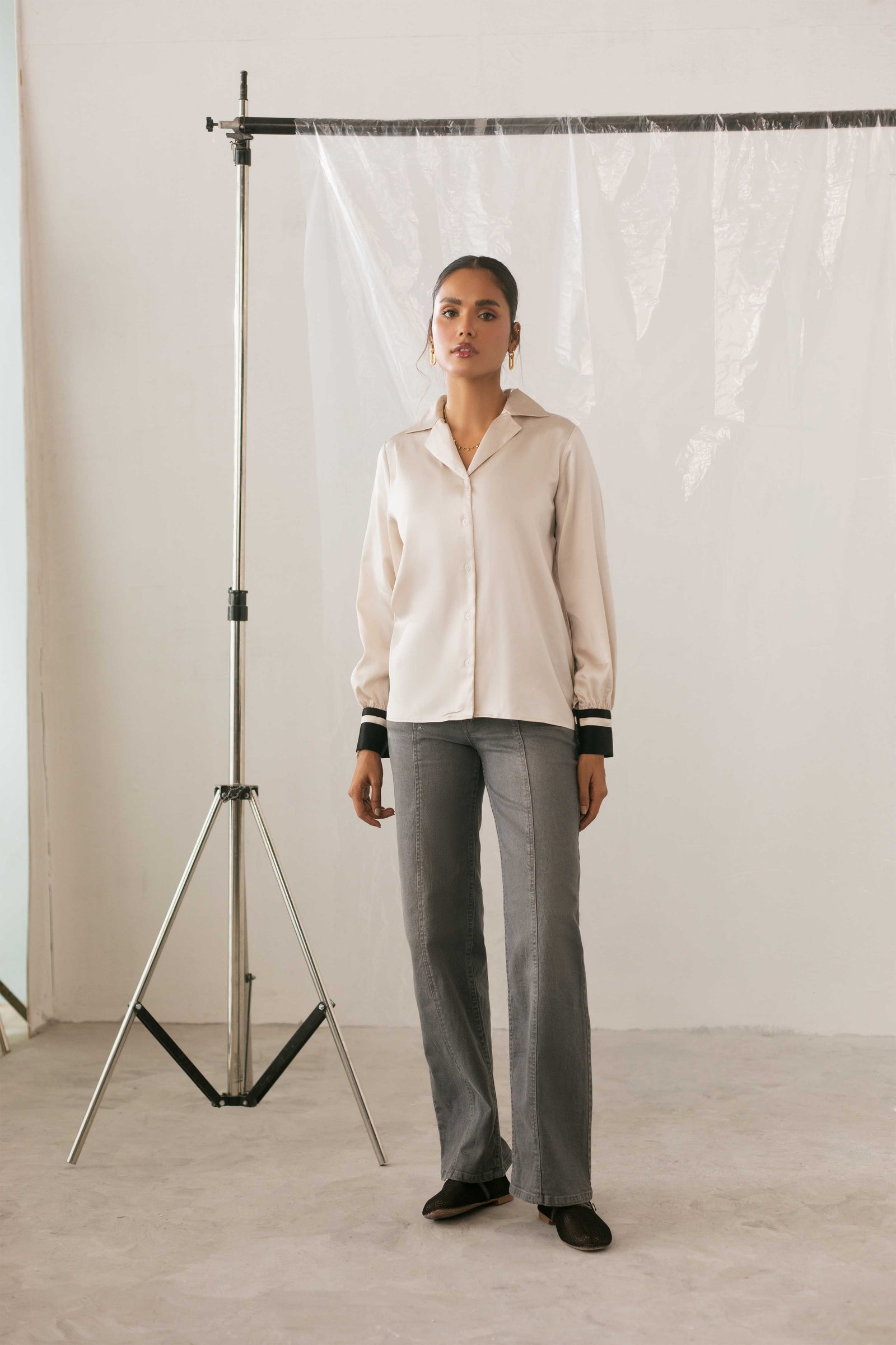 Contrast Panel Shirt