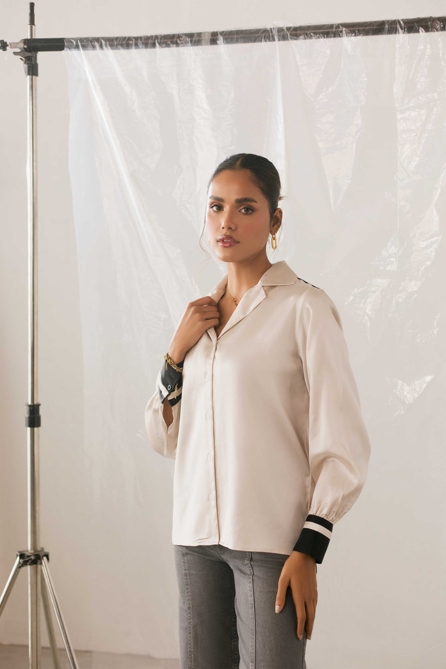 Contrast Panel Shirt