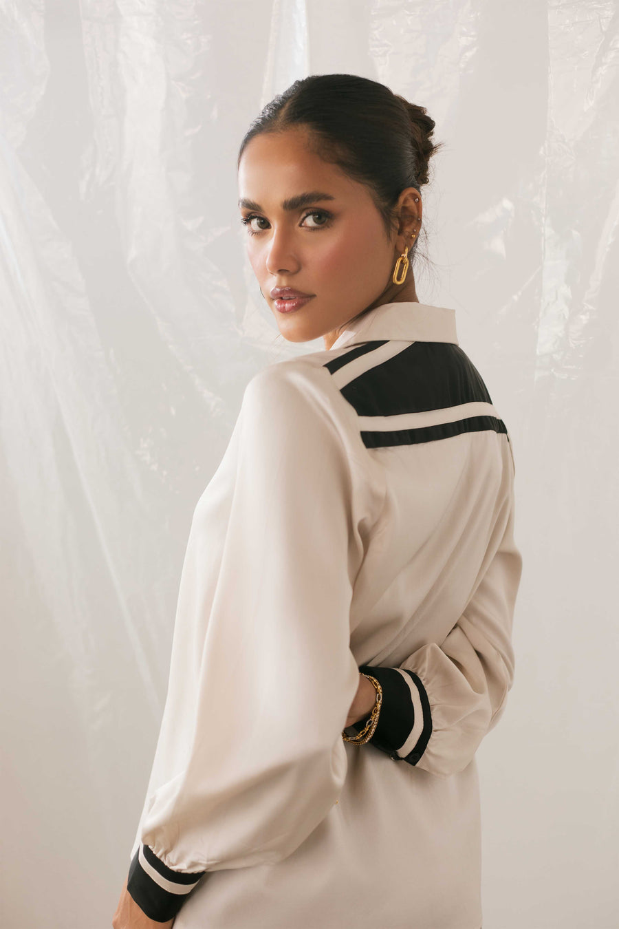 Contrast Panel Shirt