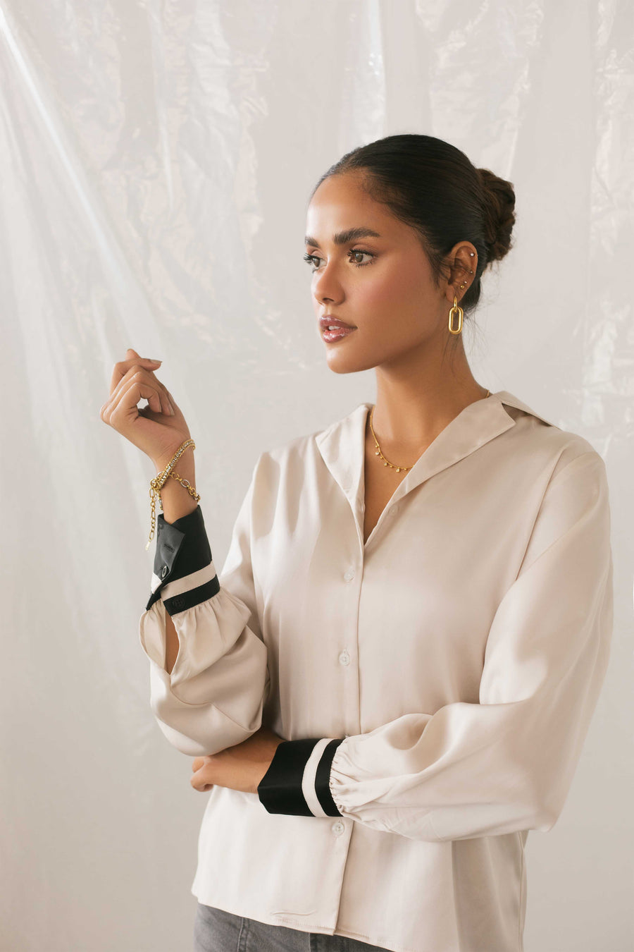 Contrast Panel Shirt