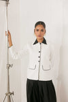 Contrast Collar Blazer