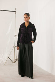 Velvet Button Down Shirt