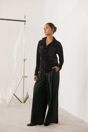 Velvet Button Down Shirt