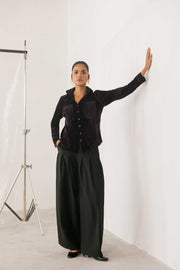 Velvet Button Down Shirt