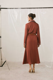 Cinnamon Button Dress