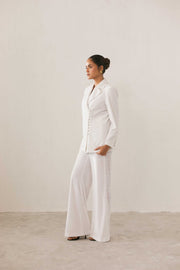 White Velvet Trouser