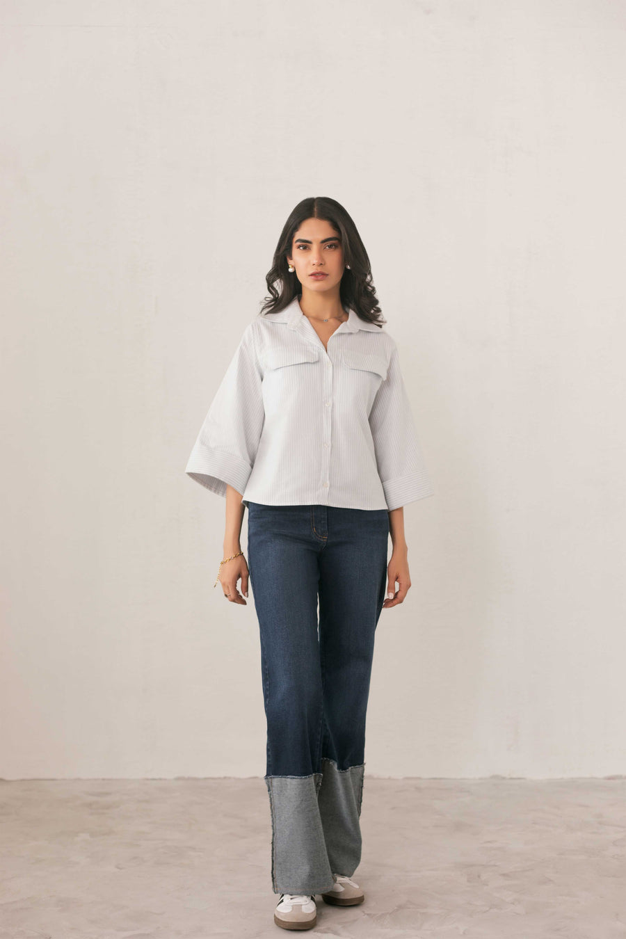 Light Blue Striped Shirt