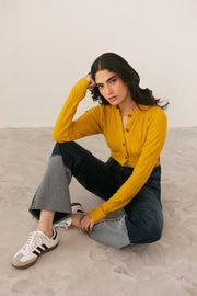 Textured Mustard Sweater