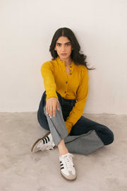 Textured Mustard Sweater