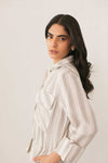 Striped Button Top