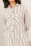 Striped Button Top