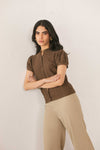 Mocha Puff Knit