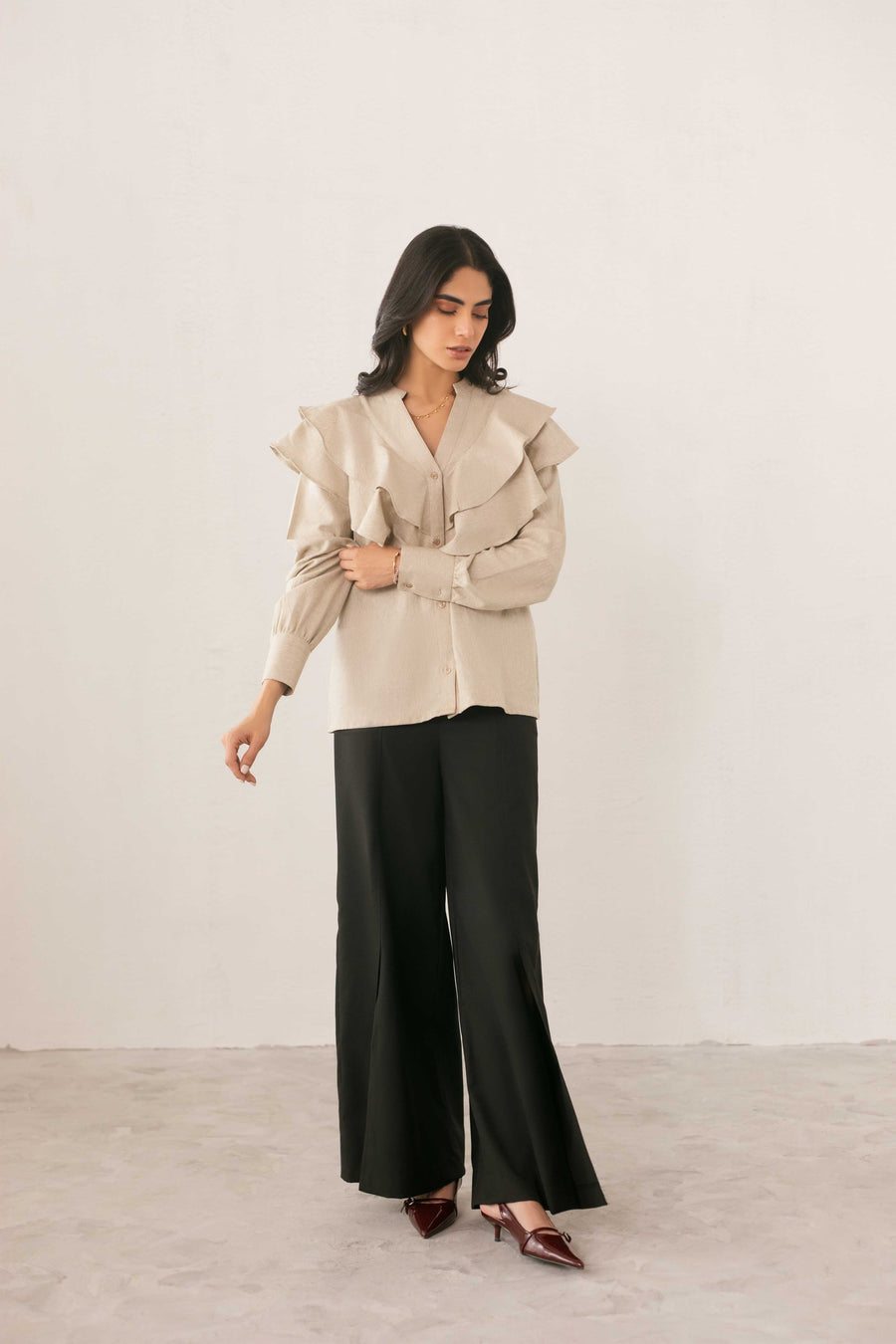 Tiered Ruffle Blouse