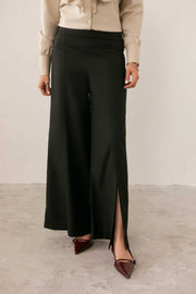 Black Split Hem Trouser