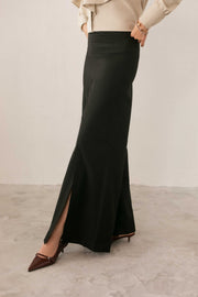 Black Split Hem Trouser