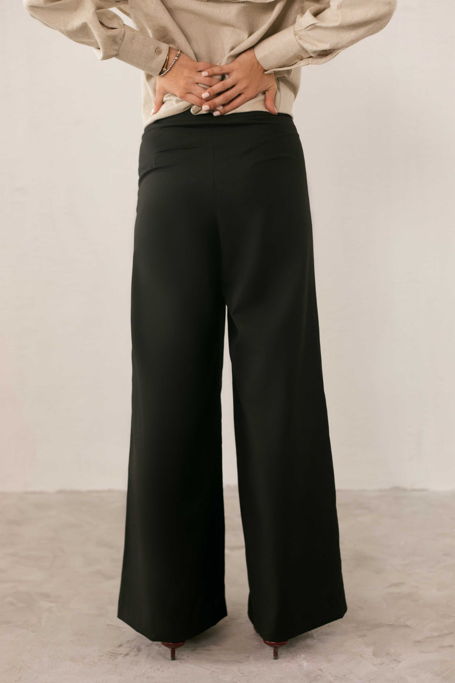Black Split Hem Trouser