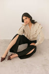 Black Split Hem Trouser