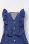 Frill Denim Dress