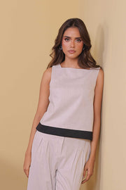 Contrast Square Top