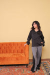 Midnight Cutout Blouse