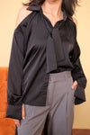 Midnight Cutout Blouse