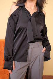 Midnight Cutout Blouse