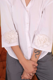 Flower Sleeve Shirt