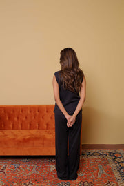 Black Knit Relaxed Pants