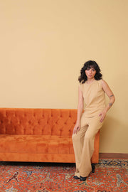 Camel Beige Rib Knit Top