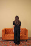 Textured Relaxed Flared Pants