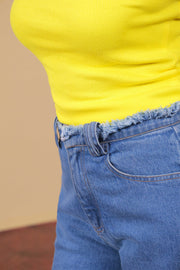 Distressed Waist Jeans