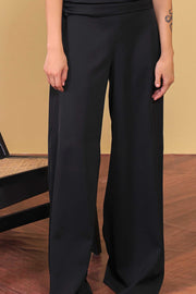 Black Flowing Trouser