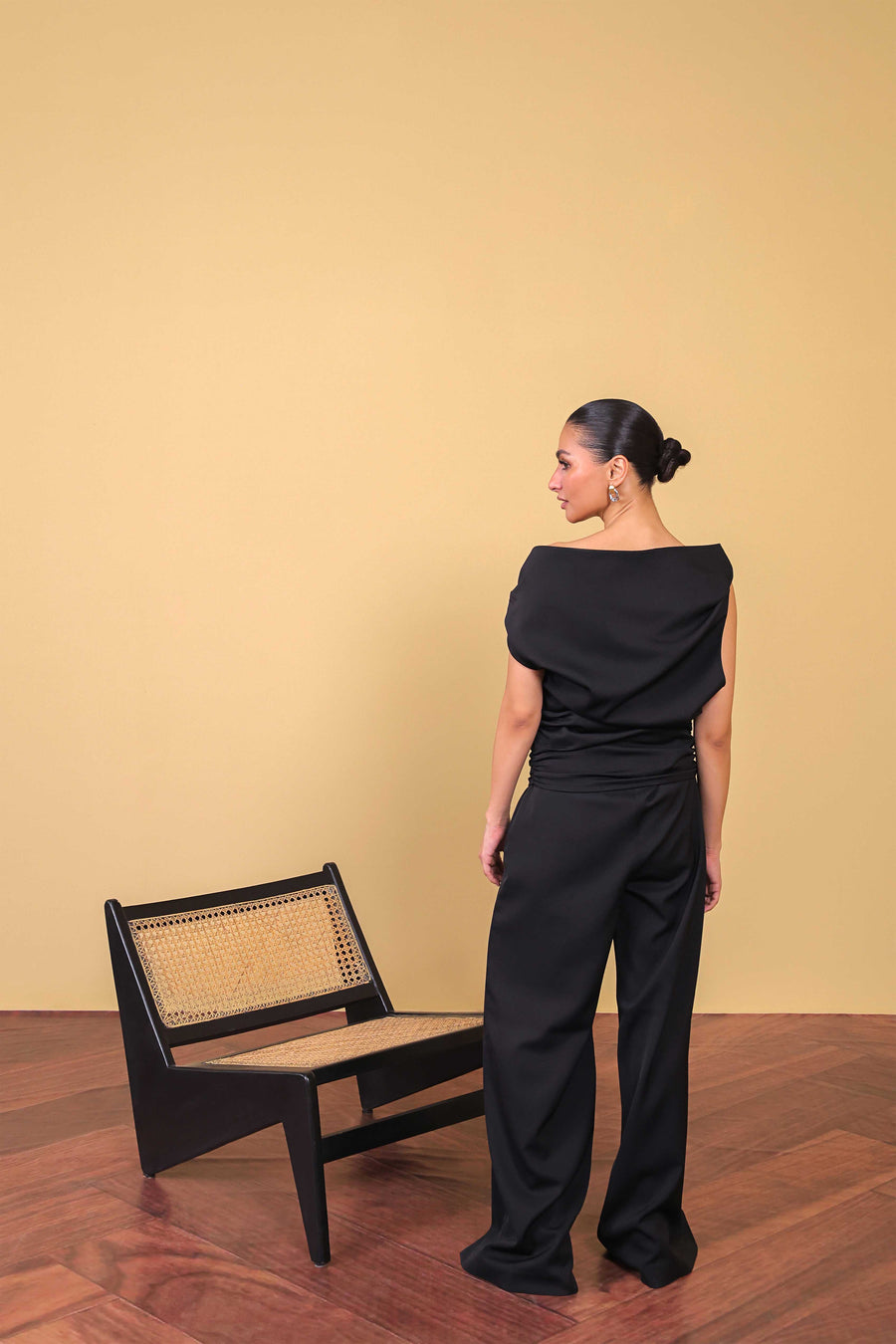 Black Flowing Trouser