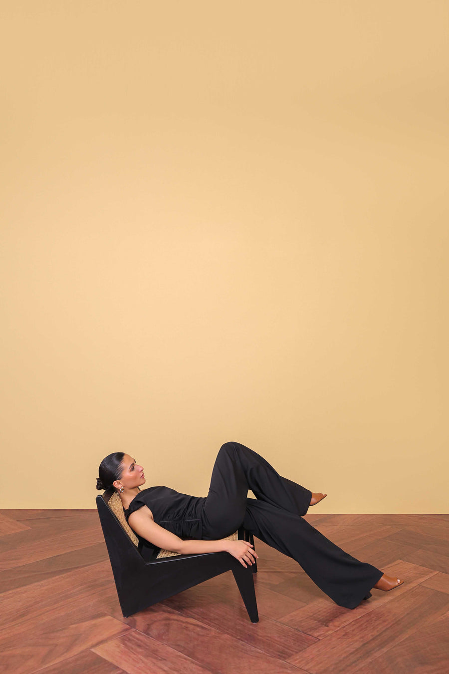 Black Flowing Trouser