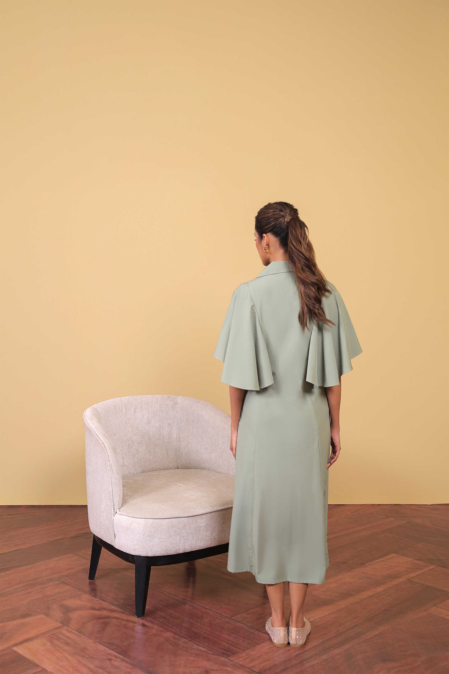 Cape Sleeve Dress