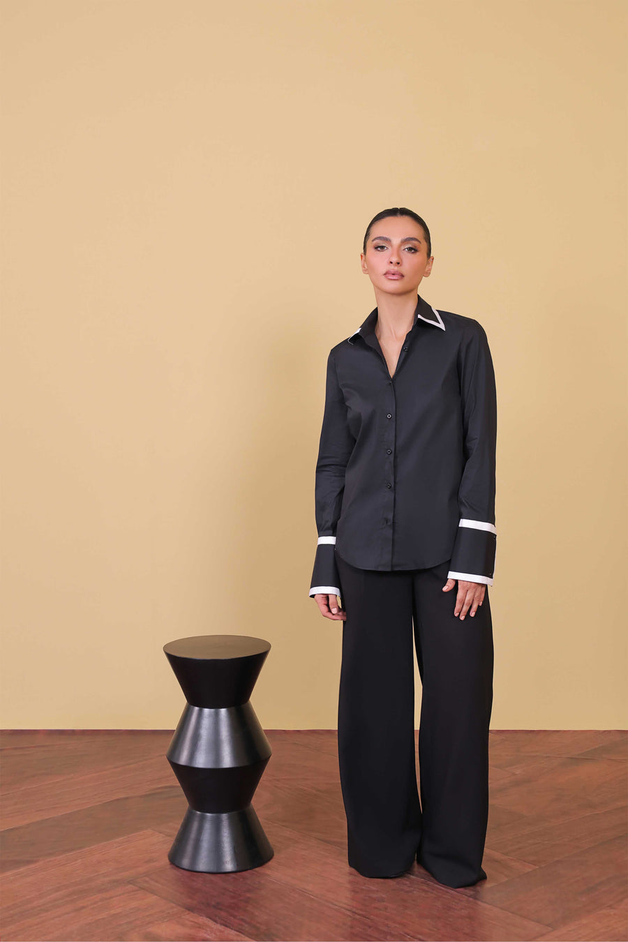 Contrast Cuff Poplin Shirt