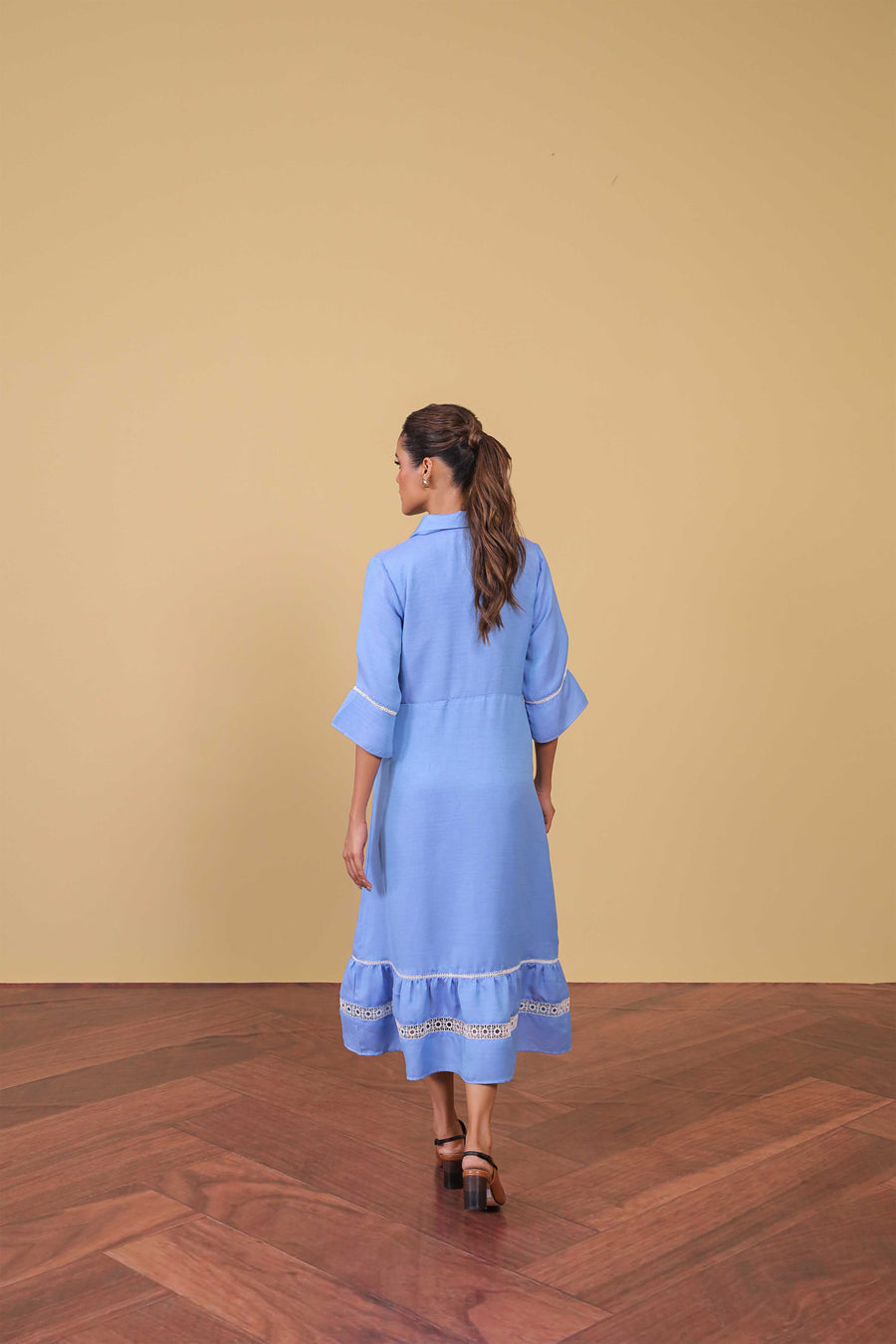 Sky Lace Midi Dress