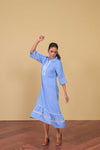 Sky Lace Midi Dress