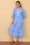Sky Lace Midi Dress