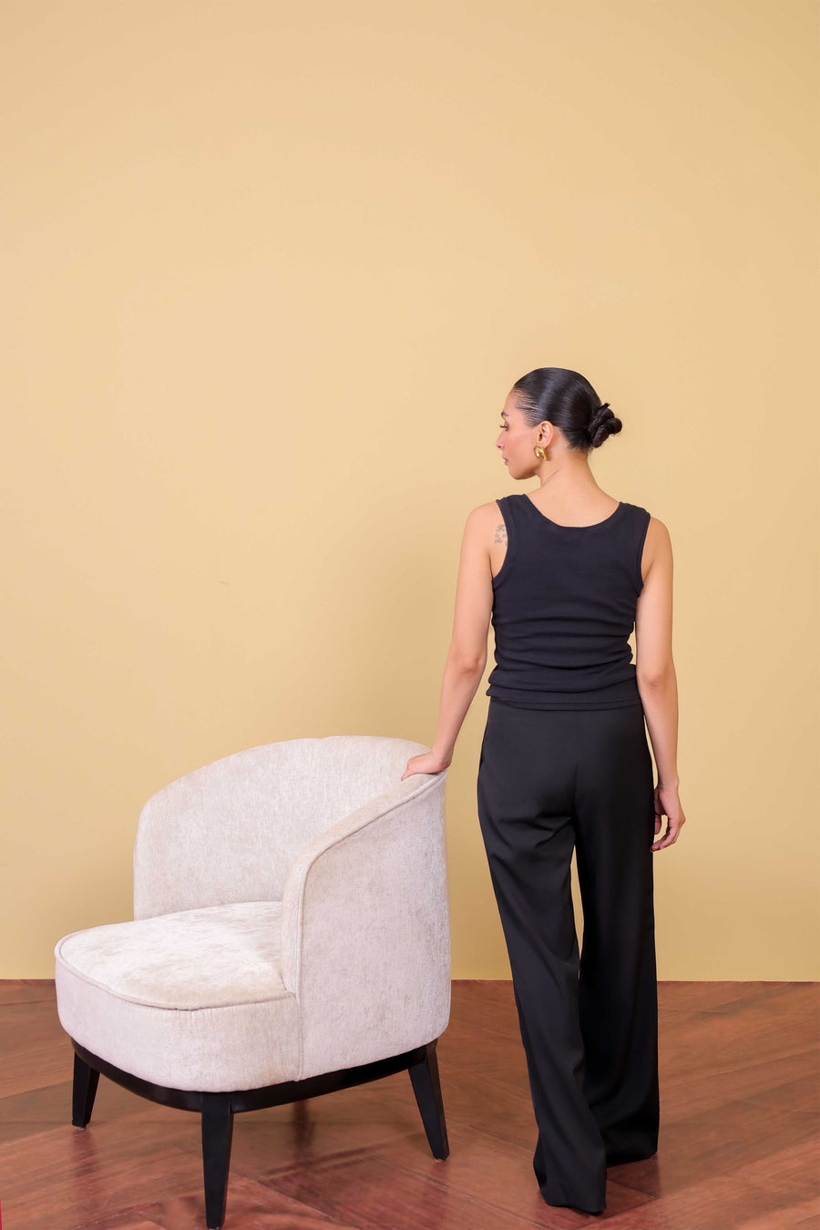 Black Pleated Trouser