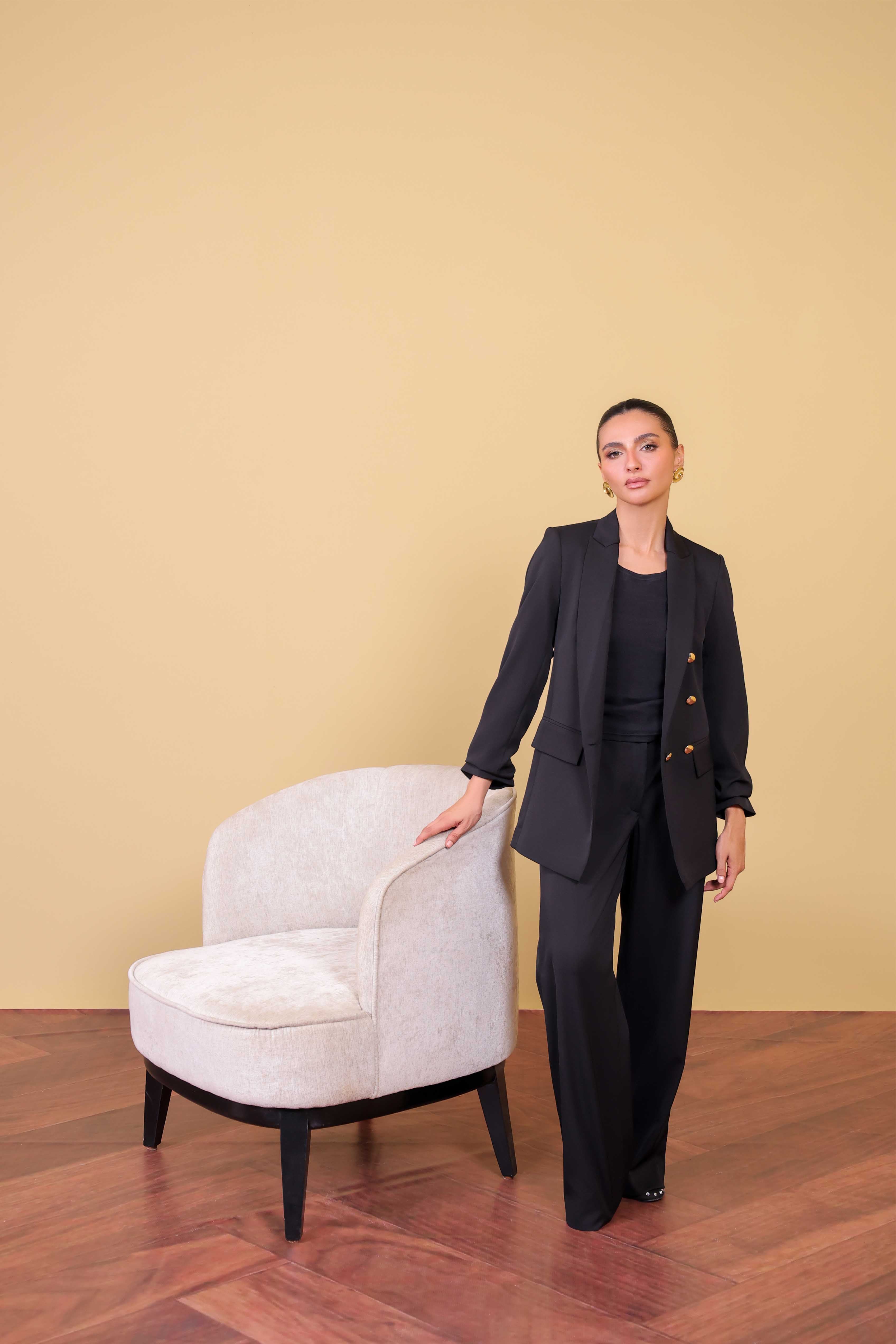 Black Double Breasted Blazer