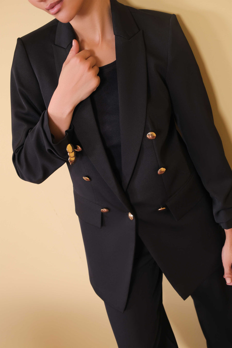 Black Double Breasted Blazer