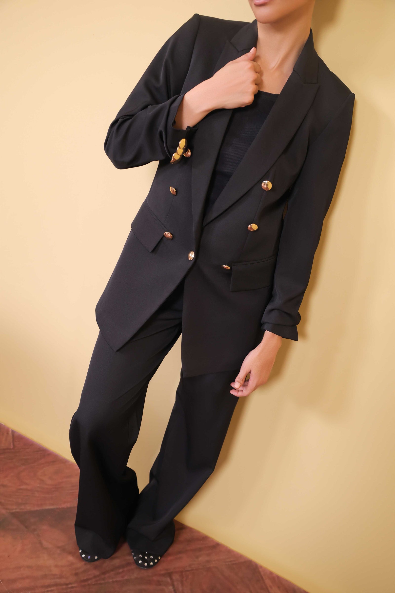 Black Double Breasted Blazer