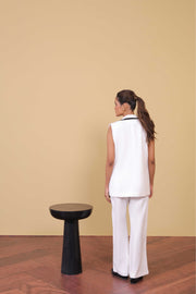 Monochrome Sleeveless Blazer