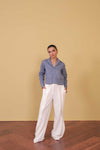 Slate Utility Cropped Shirt