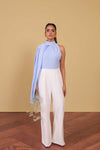 Azure Cape Sleeve Jumpsuit