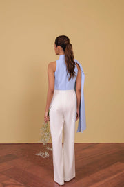 Azure Cape Sleeve Jumpsuit