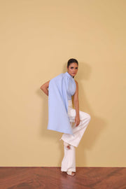 Azure Cape Sleeve Jumpsuit
