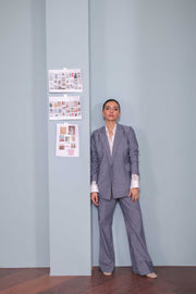 Slate Pinstripe Pants