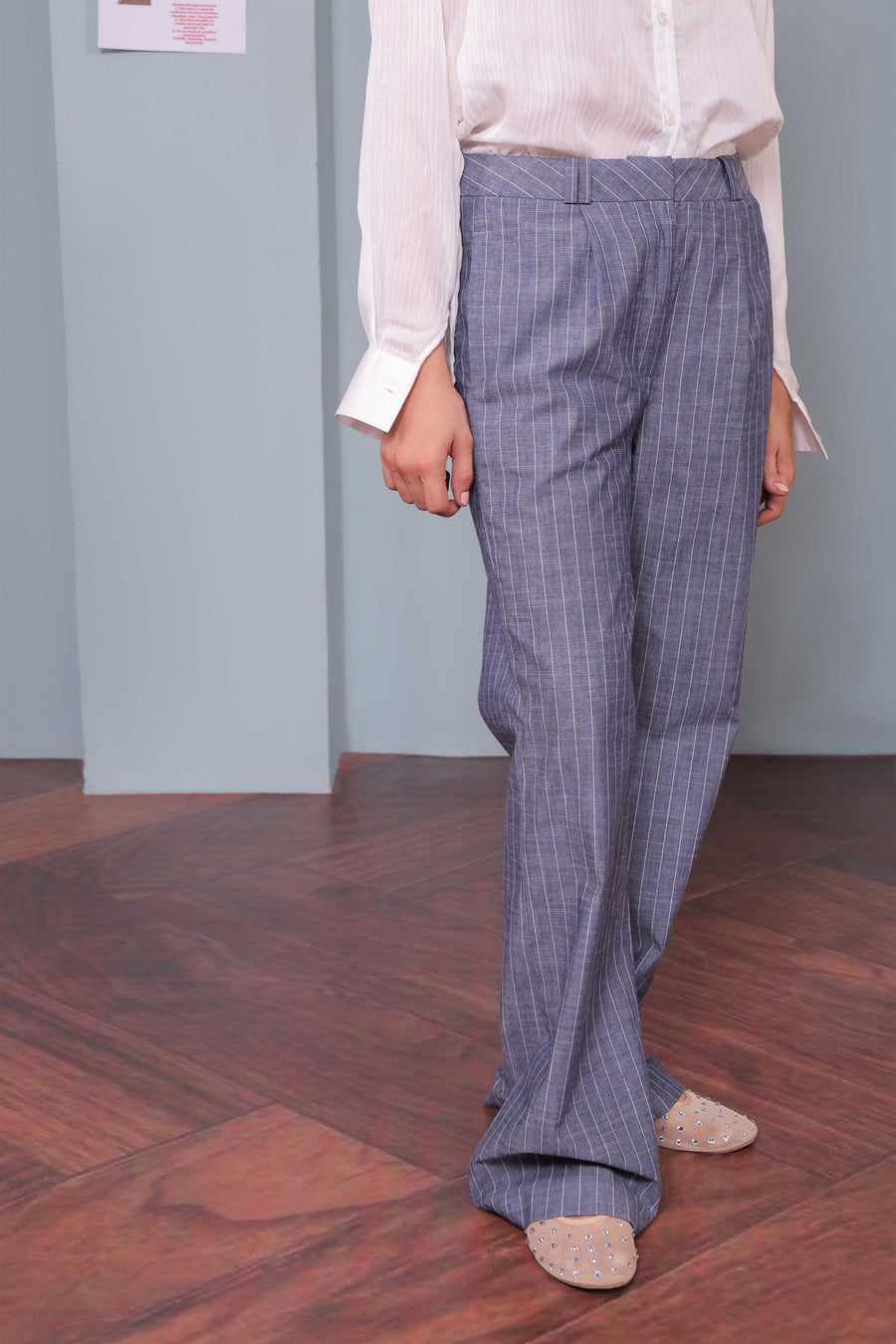 Slate Pinstripe Pants